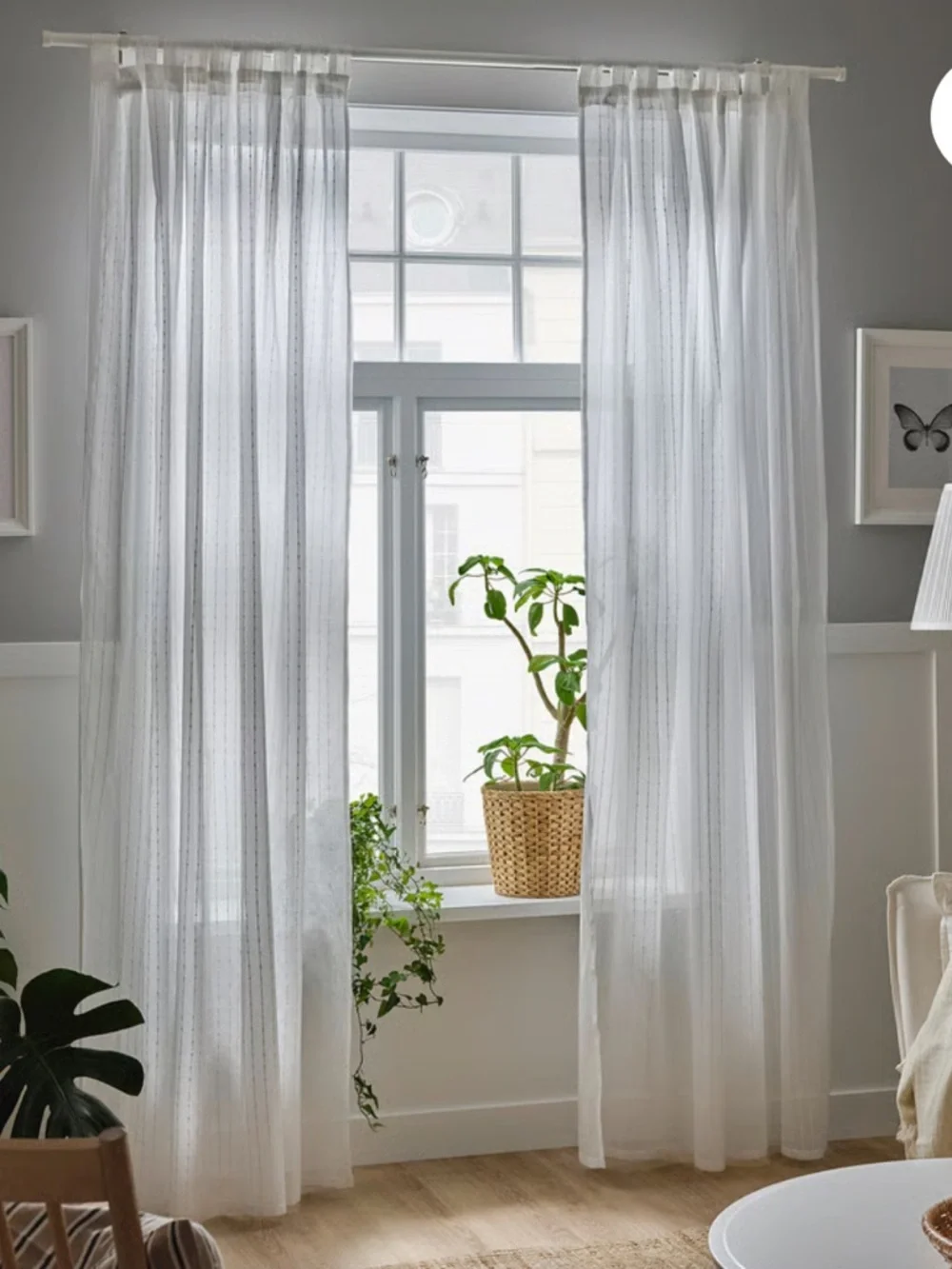 IKEA Matilda Sheer White Curtain Panel Pairs (6 individual panels, 3 pairs) - Picture 2 of 8